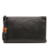 Calfskin Bamboo Tassel Clutch